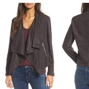 Cupcakes & Cashmere Chyla Faux Suede Jacket Gray S